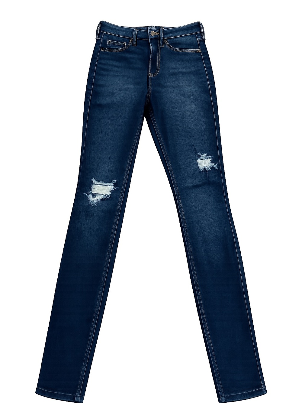 Hollister Dark Blue Skinny Distressed Jeans